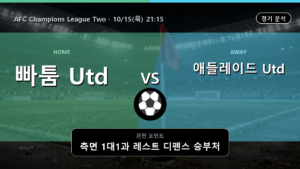 빠툼 Utd 애들레이드 Utd AFC Champions League Two 경기 분석과 중계 정보