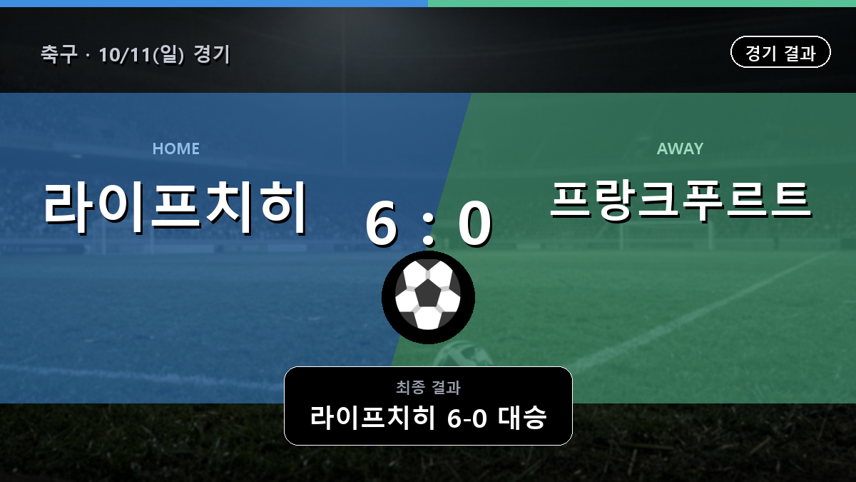 라이프치히 프랑크푸르트 축구 경기 하이라이트 결과와 중계 정보