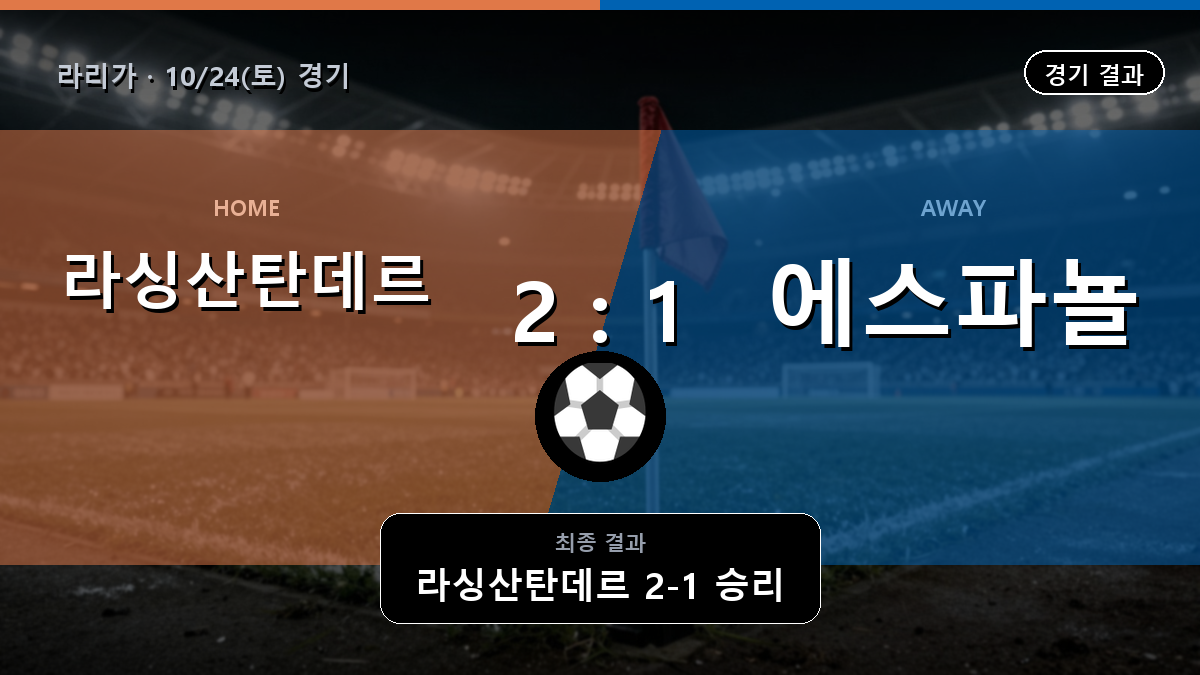 라싱산탄데르 에스파뇰 라리가 경기 하이라이트 결과와 중계 정보
