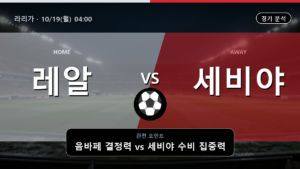 레알 마드리드 세비야 라리가 경기 분석과 중계 정보