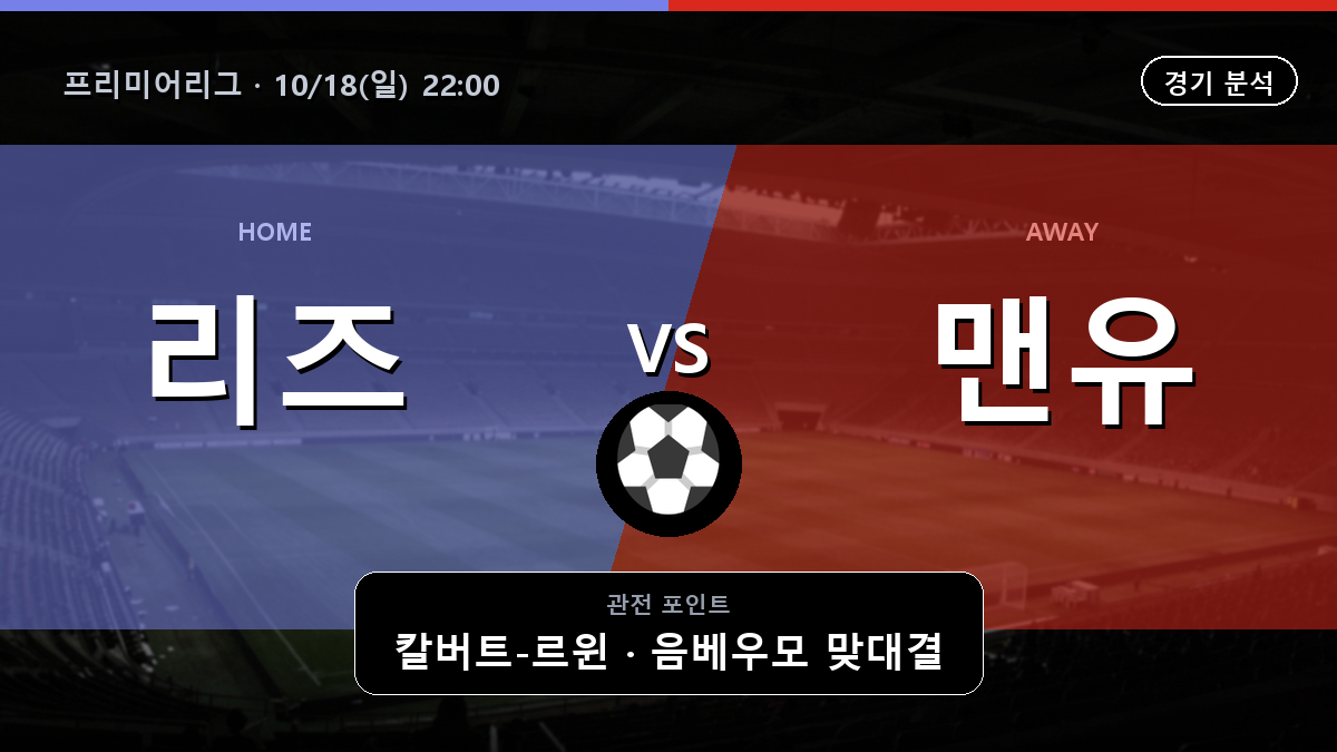 리즈 맨유 프리미어리그 경기 분석과 중계 정보