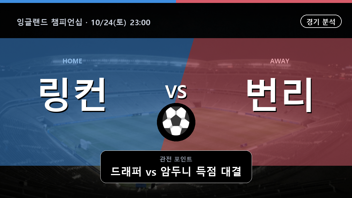 링컨 번리 잉글랜드 챔피언십 경기 분석과 중계 정보