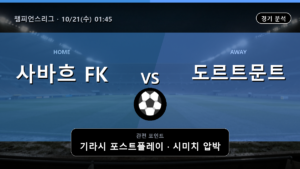 사바흐 FK 도르트문트 챔피언스리그 경기 분석과 중계 정보