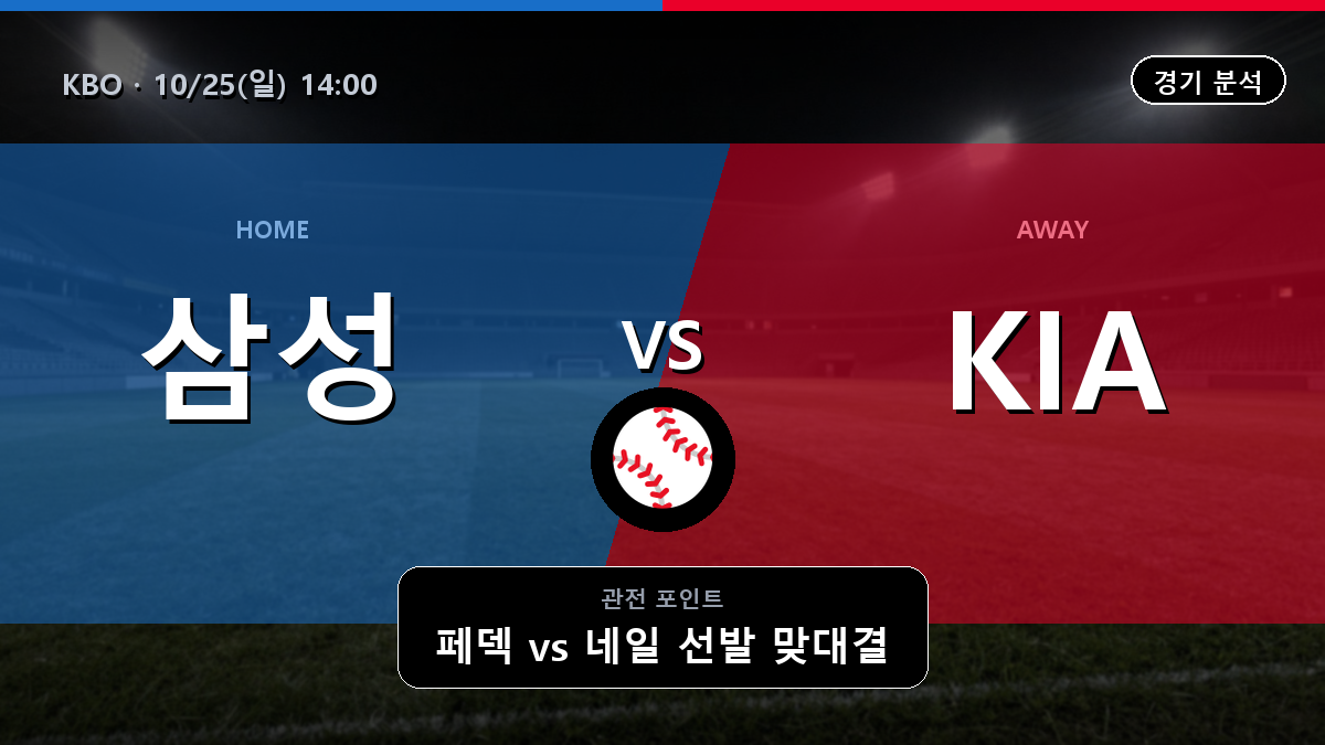 삼성 기아 KBO 경기 분석과 중계 정보