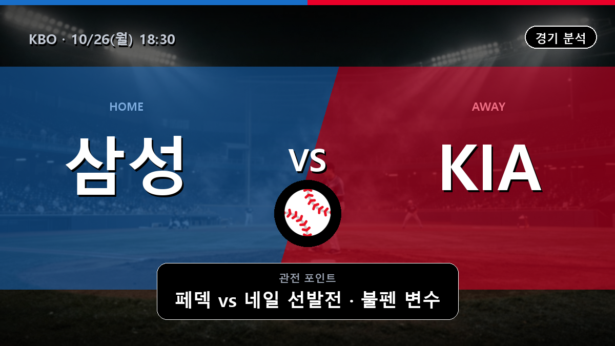삼성 기아 KBO 경기 분석과 중계 정보