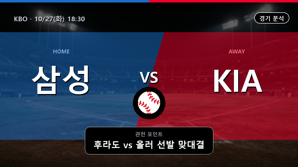삼성 기아 KBO 경기 분석과 중계 정보