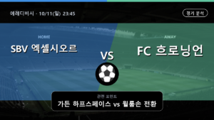 SBV 엑셀시오르 흐로닝언 에레디비시 경기 분석과 중계 정보