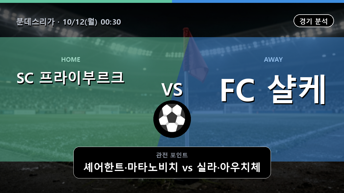 프라이부르크 샬케 04 분데스리가 경기 분석과 중계 정보