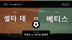 셀타 데 비고 베티스 라리가 경기 분석과 중계 정보