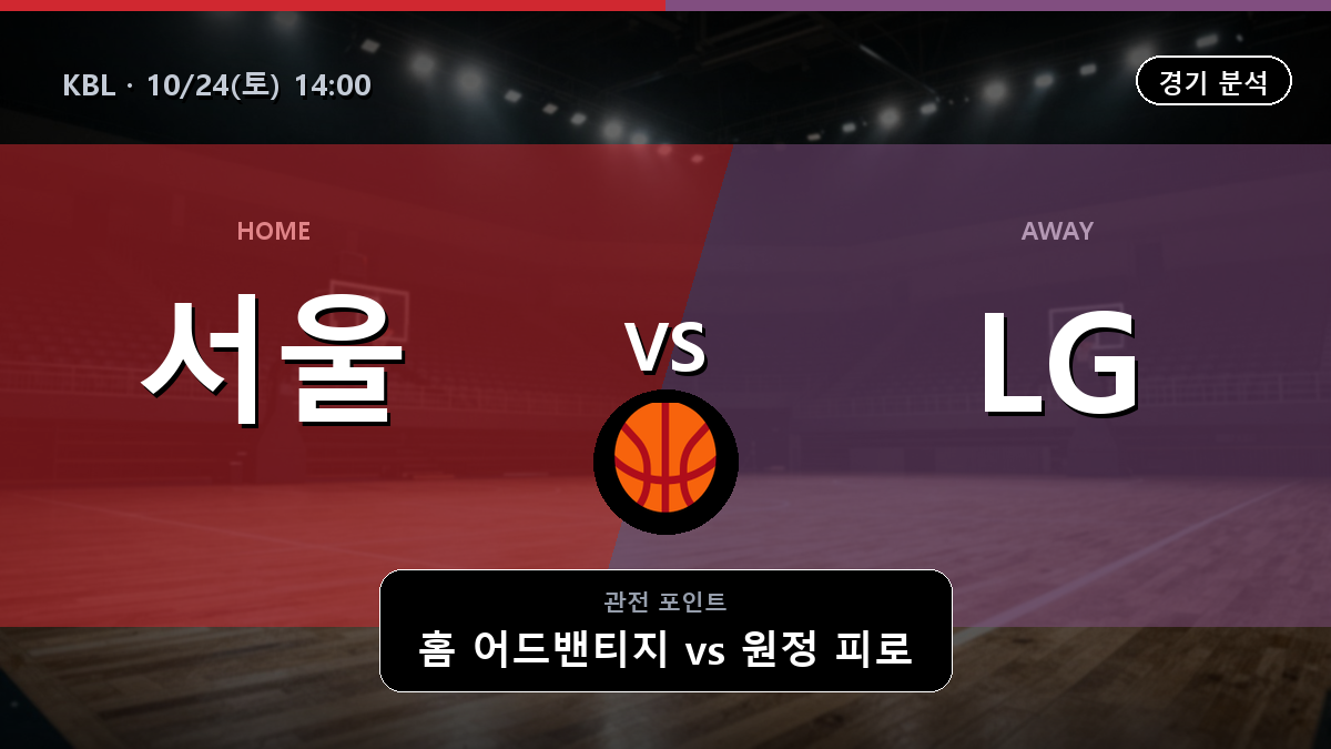 서울 나이츠 LG 세이커스 KBL 경기 분석과 중계 정보