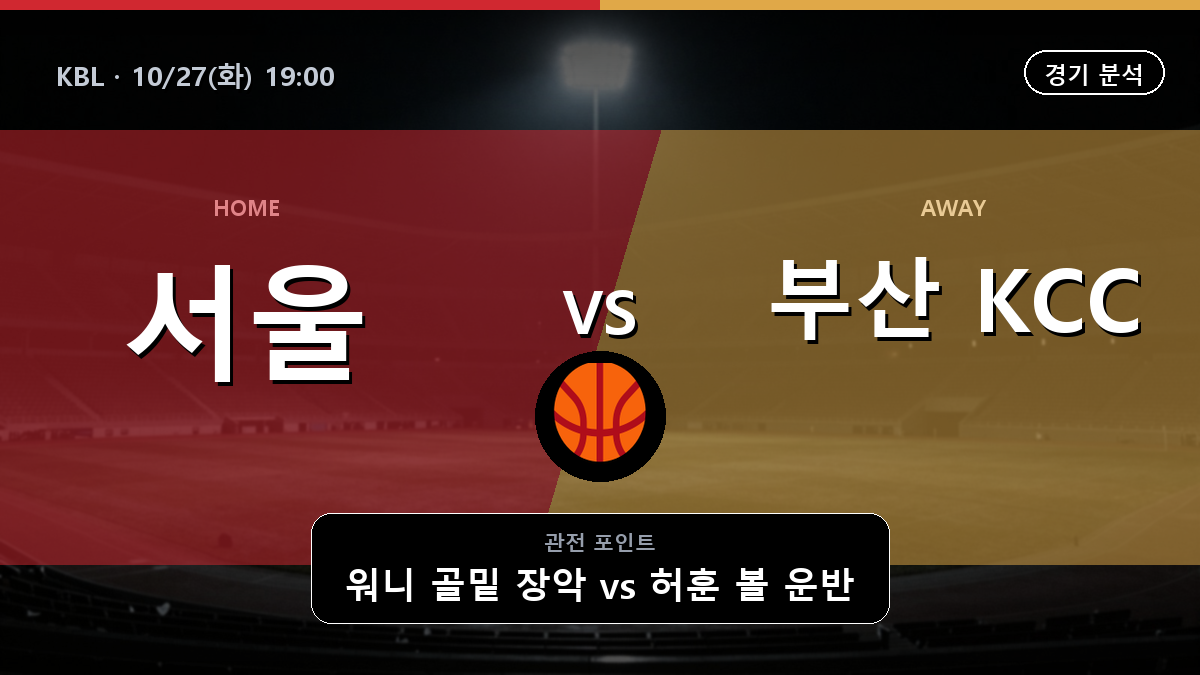 서울 SK 부산 KCC KBL 경기 분석과 중계 정보