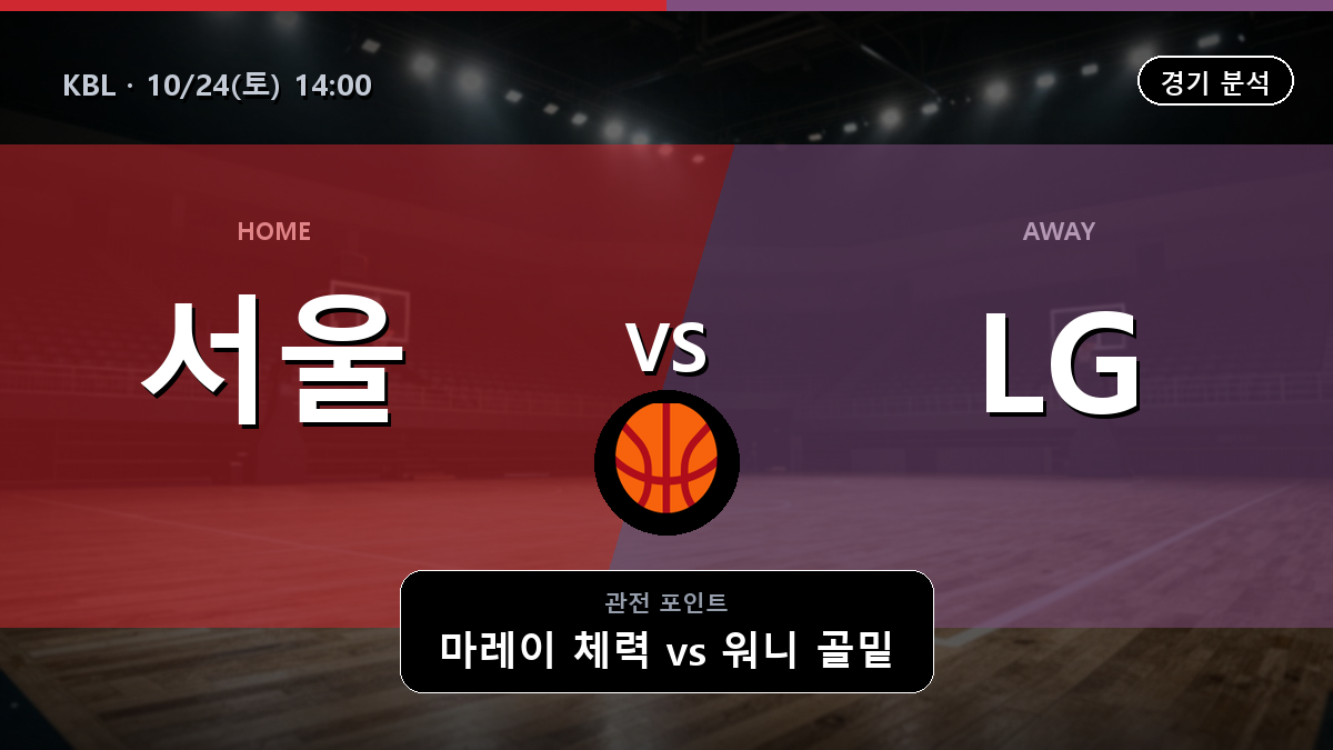 서울 SK 창원 LG KBL 경기 분석과 중계 정보