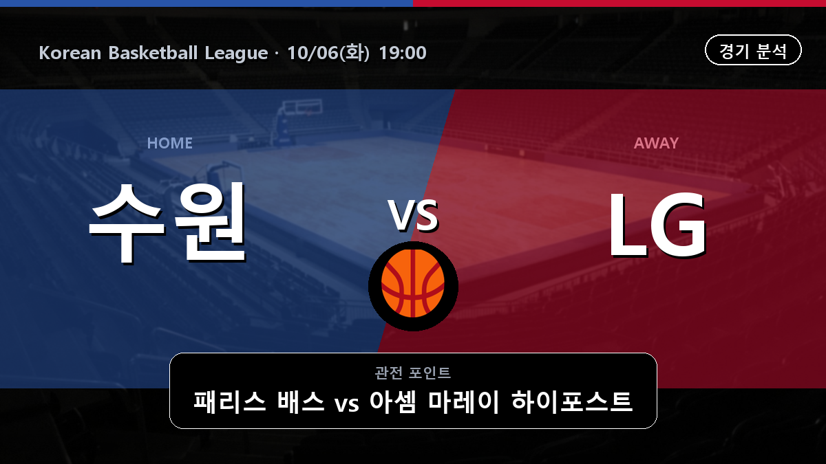 수원 KT 창원 LG Korean Basketball League 경기 분석과 중계 정보