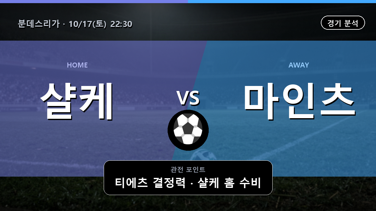 샬케 마인츠 분데스리가 경기 분석과 중계 정보