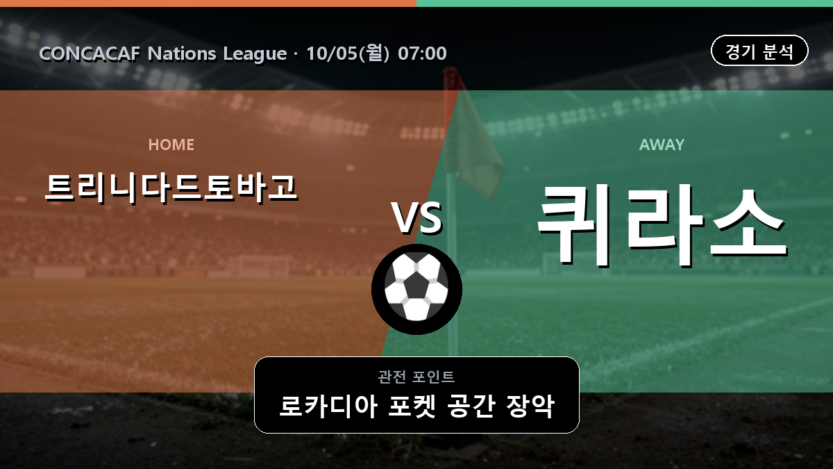 트리니다드토바고 퀴라소 CONCACAF Nations League 경기 분석과 중계 정보