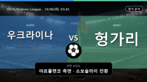 우크라이나 헝가리 UEFA Nations League 경기 분석과 중계 정보