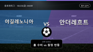 야길레노니아 안더레흐트 유로파리그 경기 분석과 중계 정보