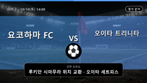 요코하마 FC 오이타 트리니타 J2리그 경기 분석과 중계 정보