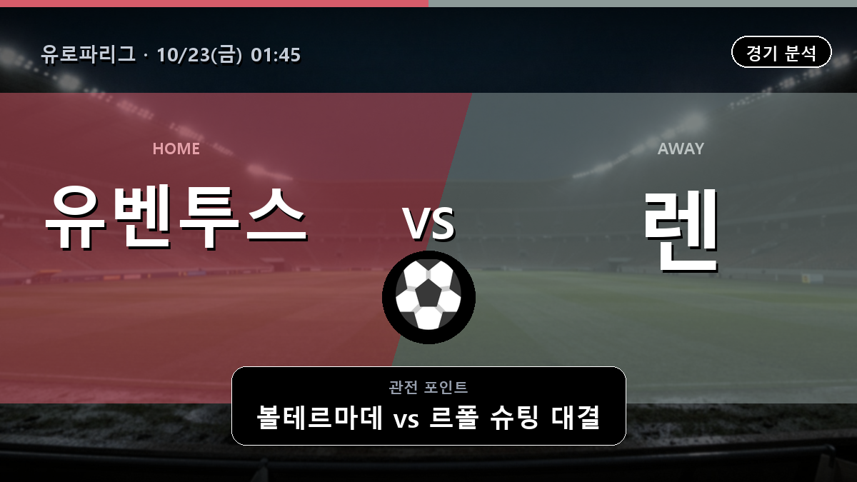 유벤투스 렌 유로파리그 경기 분석과 중계 정보